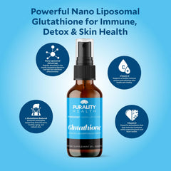 PURALITY HEALTH liposomal glutathione pour shows easy dosing and smooth intake.