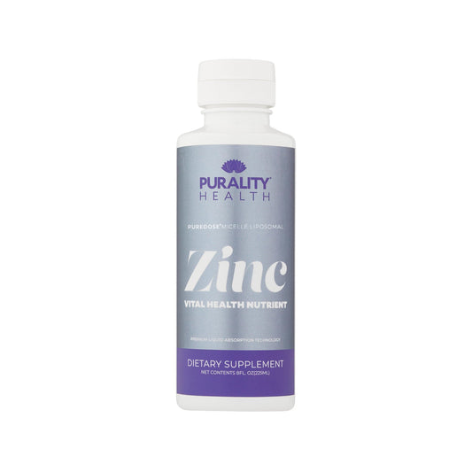 Purality Health liposomal zinc bottle front for convenient daily use
