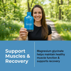 PURALITY HEALTH Magnesium Glycinate Gel label highlights vegan and non-GMO features.