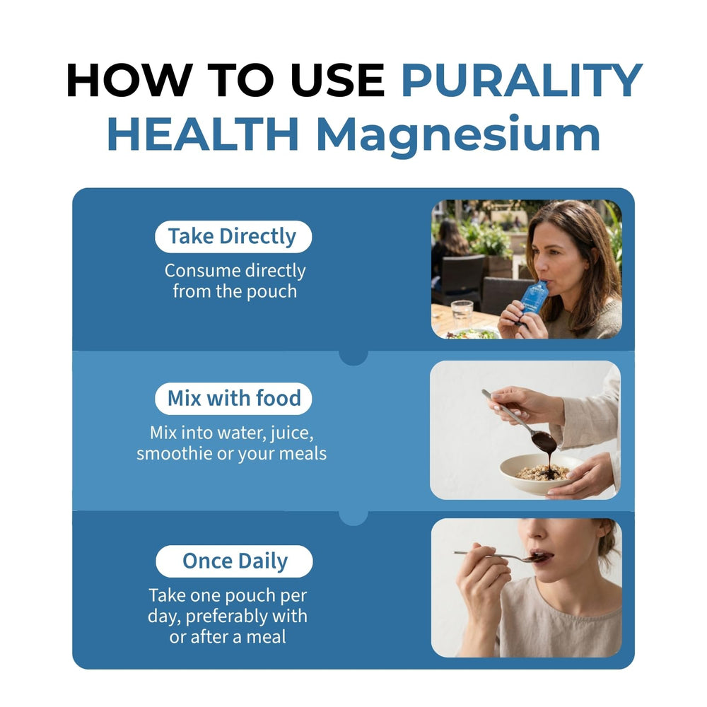 PURALITY HEALTH Magnesium Glycinate Gel vegan symbol confirms plant-based formula.