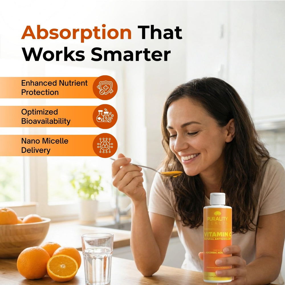 PURALITY HEALTH Vitamin C gluten-free badge conveys allergen-friendly option