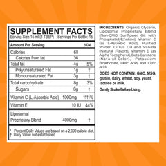 PURALITY HEALTH Vitamin C label close-up emphasizes 1000mg per serving