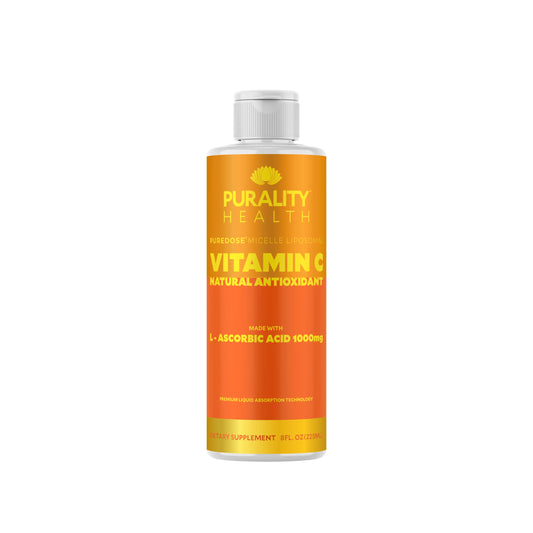 PURALITY HEALTH Vitamin C liposomal bottle on shelf for convenient daily support