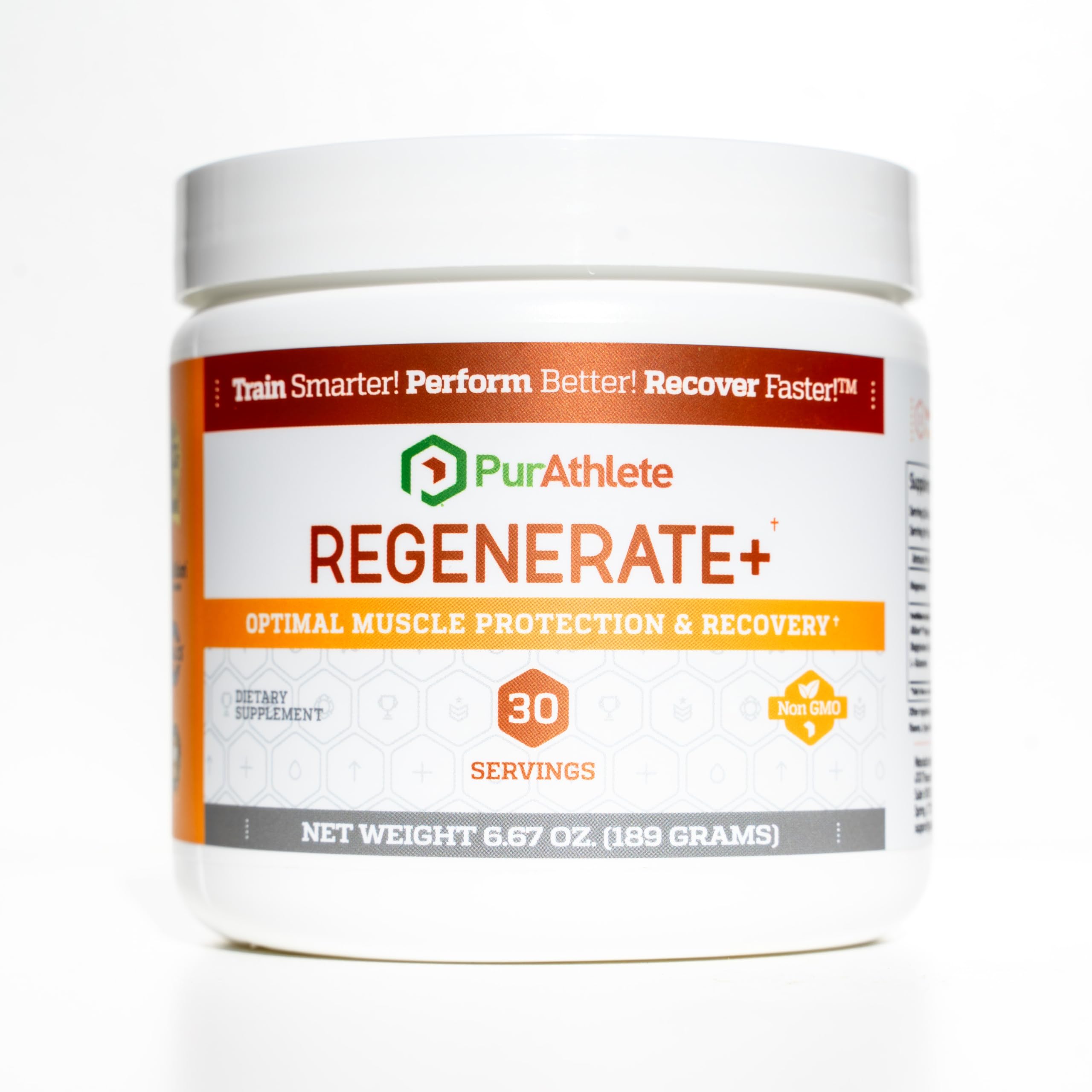 PurAthlete Regenerate+ magnesium bisglycinate powder tub promotes easy daily hydration and recovery.