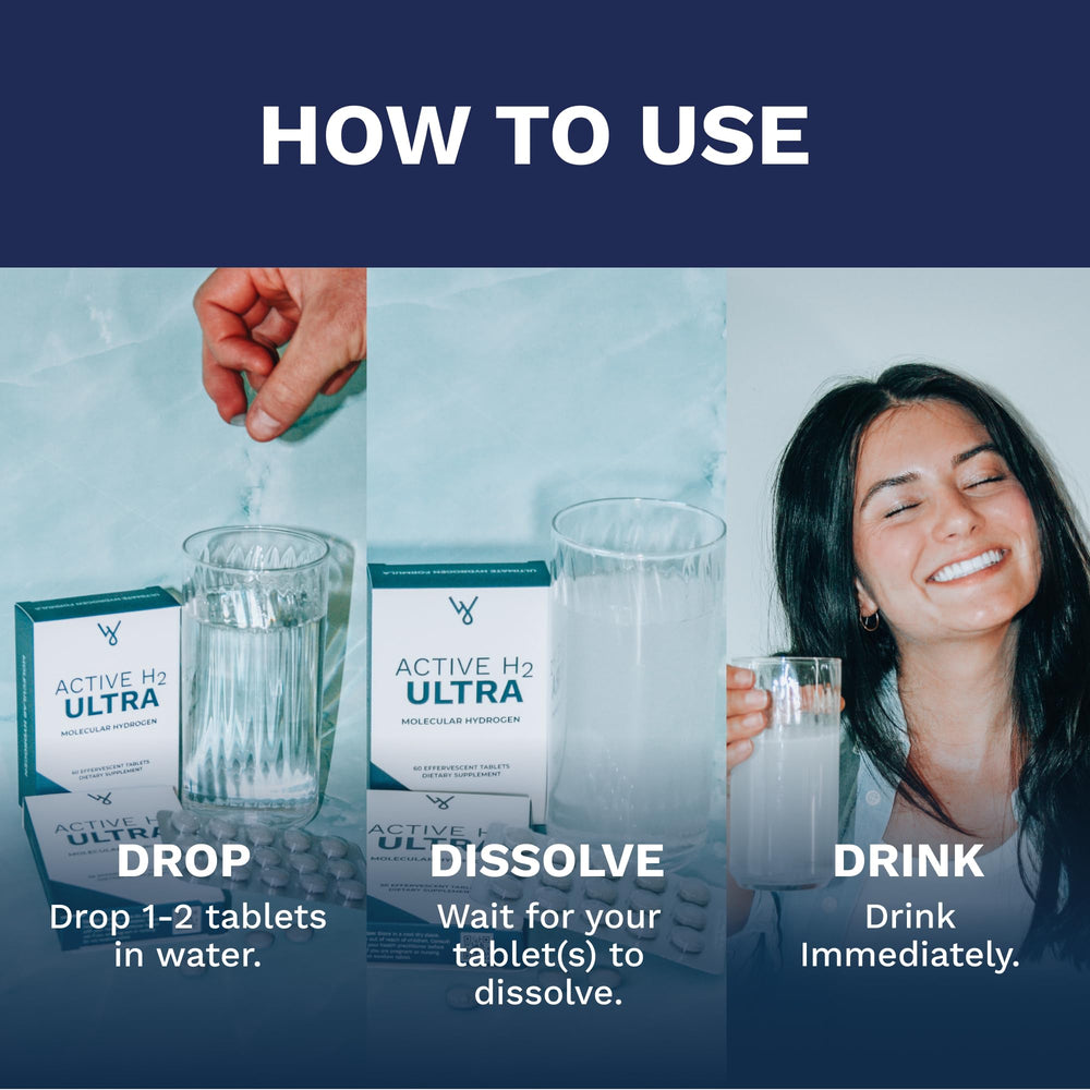 Purative Active H2 Ultra+ glass of water with high hydrogen concentration
