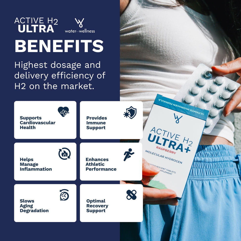 Purative Active H2 Ultra+ raspberry tablet close-up highlights natural flavor.