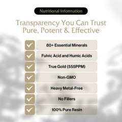 Purblack gold-infused resin detail suggesting antioxidant-rich infusion benefits.