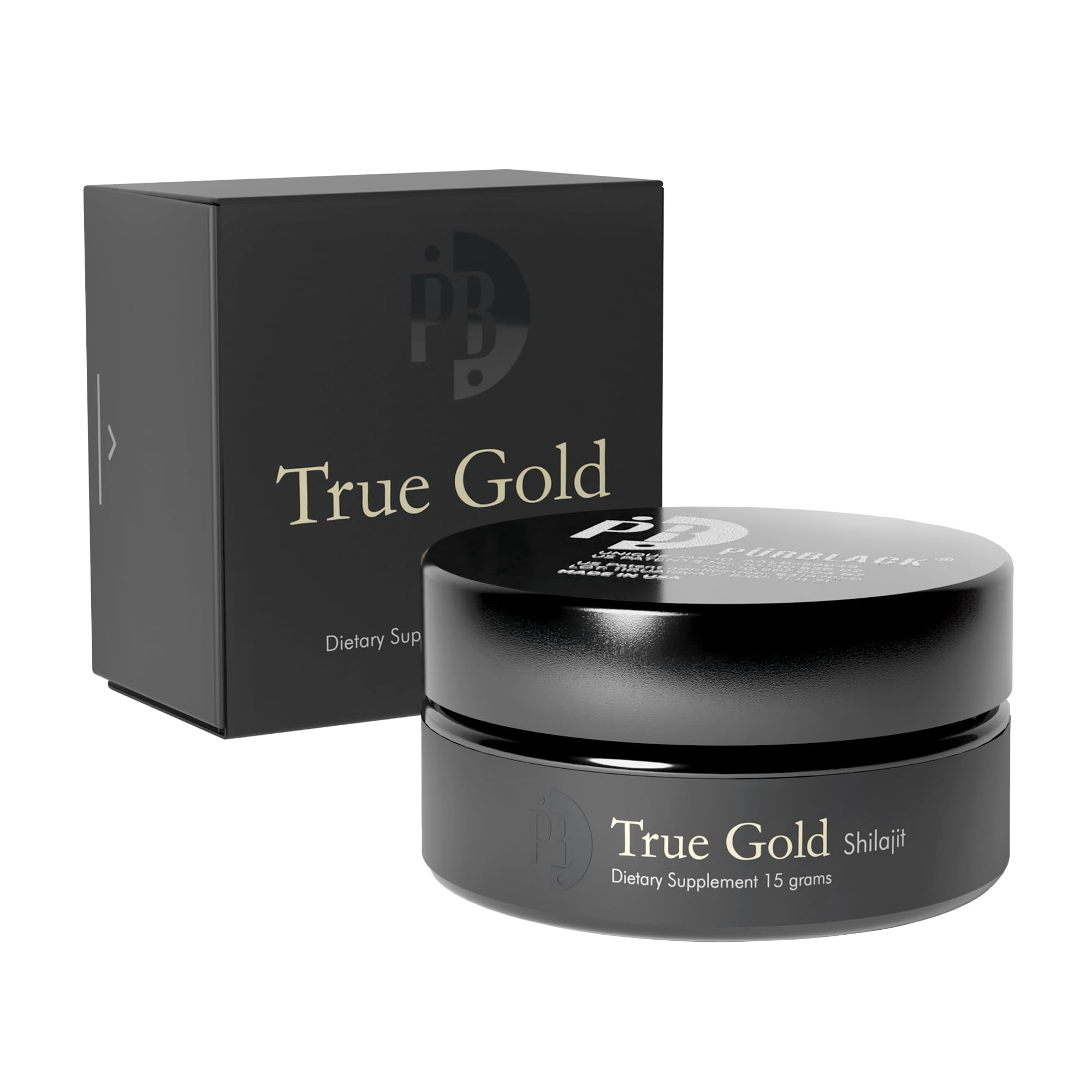 Purblack Pure Himalayan Shilajit Resin jar shows mineral-rich resin from high-altitude mountains, ideal for daily use.