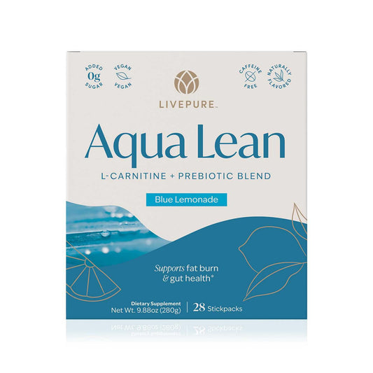 PURE Aqua Lean bottle front for daily metabolic support and clean energy.