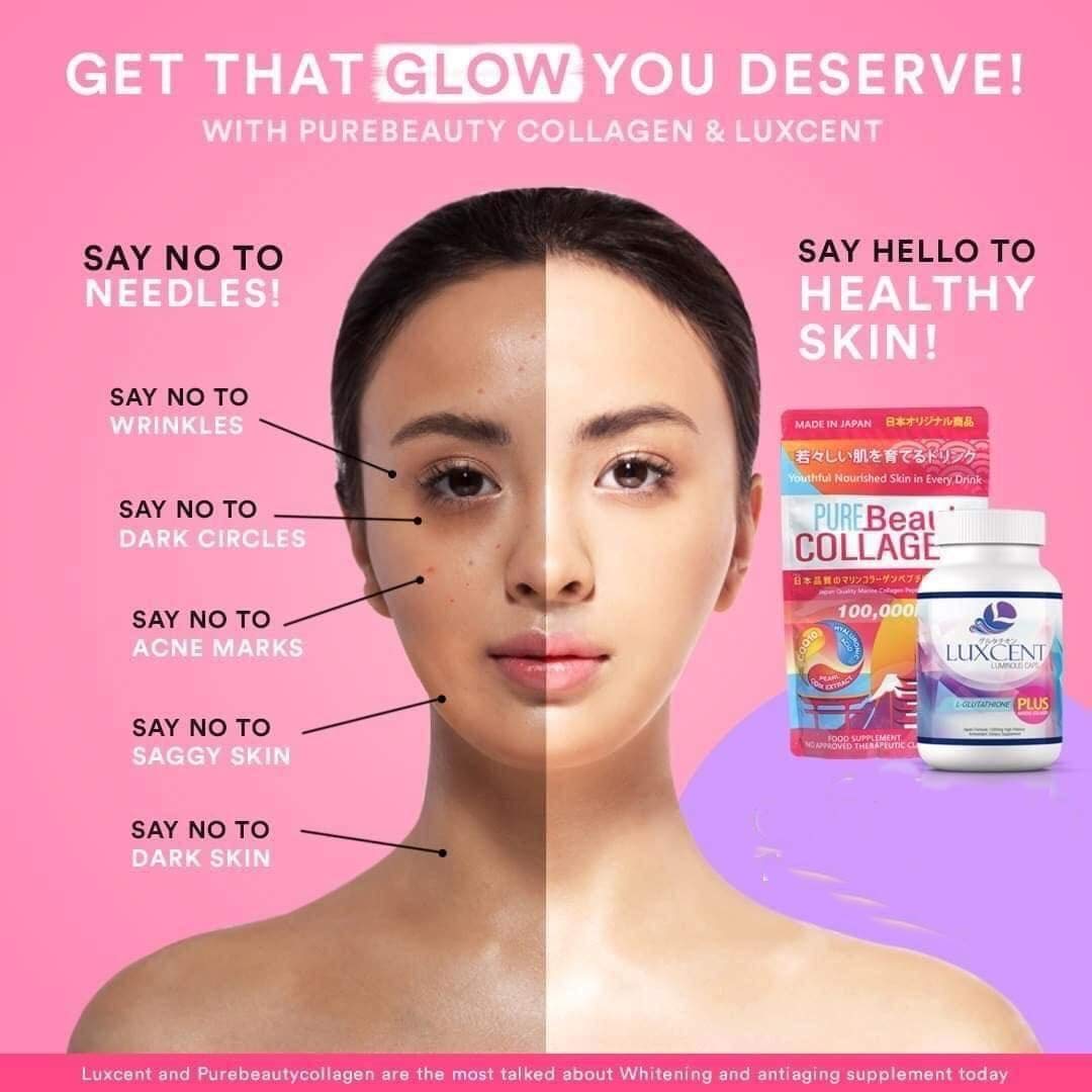 Pure Beauty Collagen 100,000mg pouch highlighting premium Japanese formulation for daily beauty support.