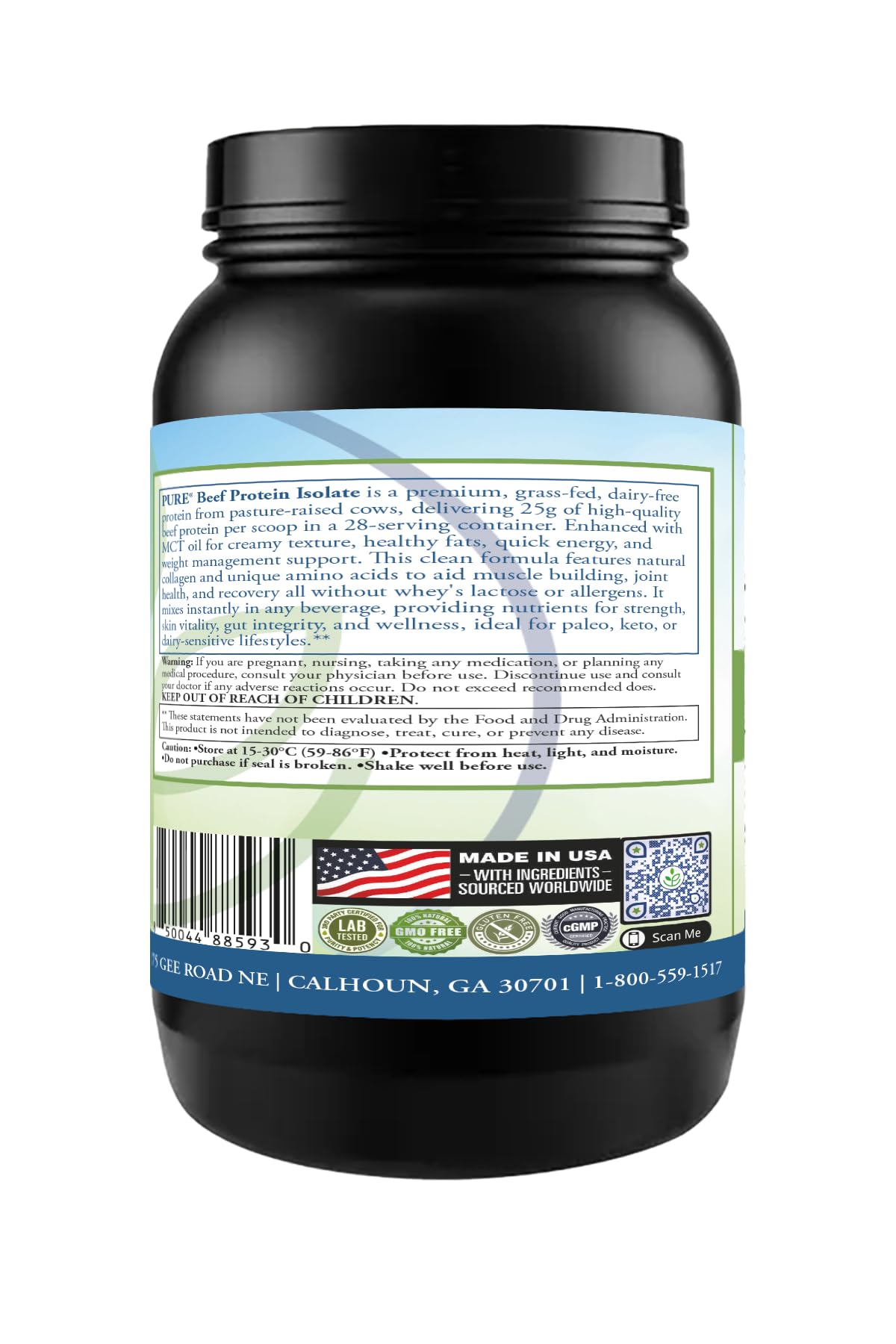 PURE Beef Protein Isolate digest enzymes and probiotics promote easy digestion and gut comfort
