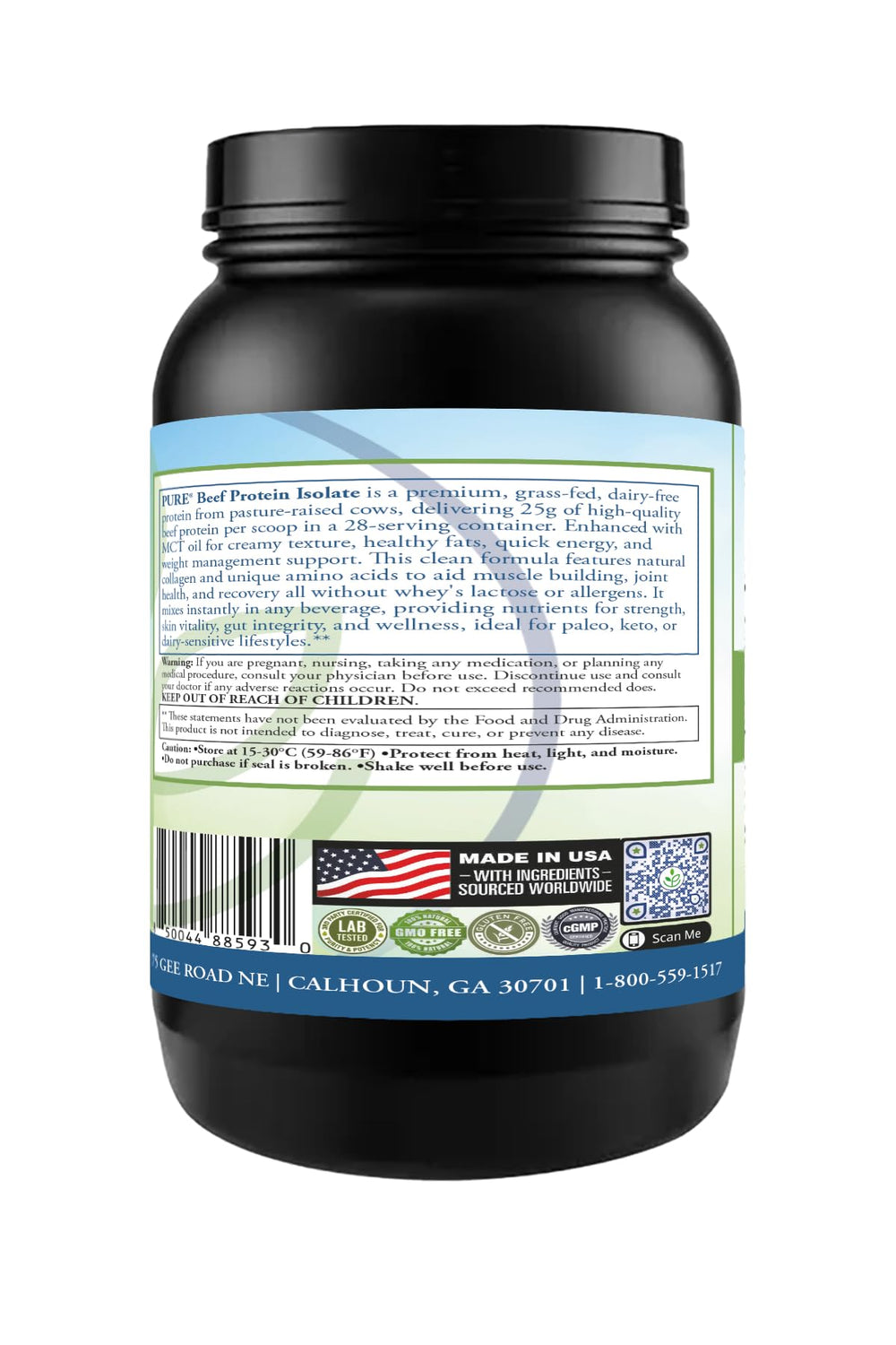 PURE Beef Protein Isolate digest enzymes and probiotics promote easy digestion and gut comfort