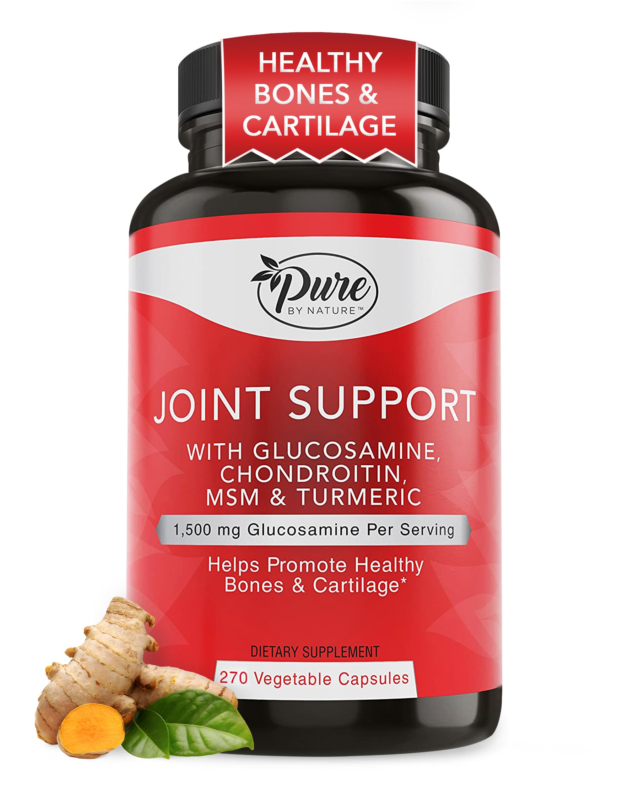 Pure By Nature joint support bottle with label, suggesting mobility support