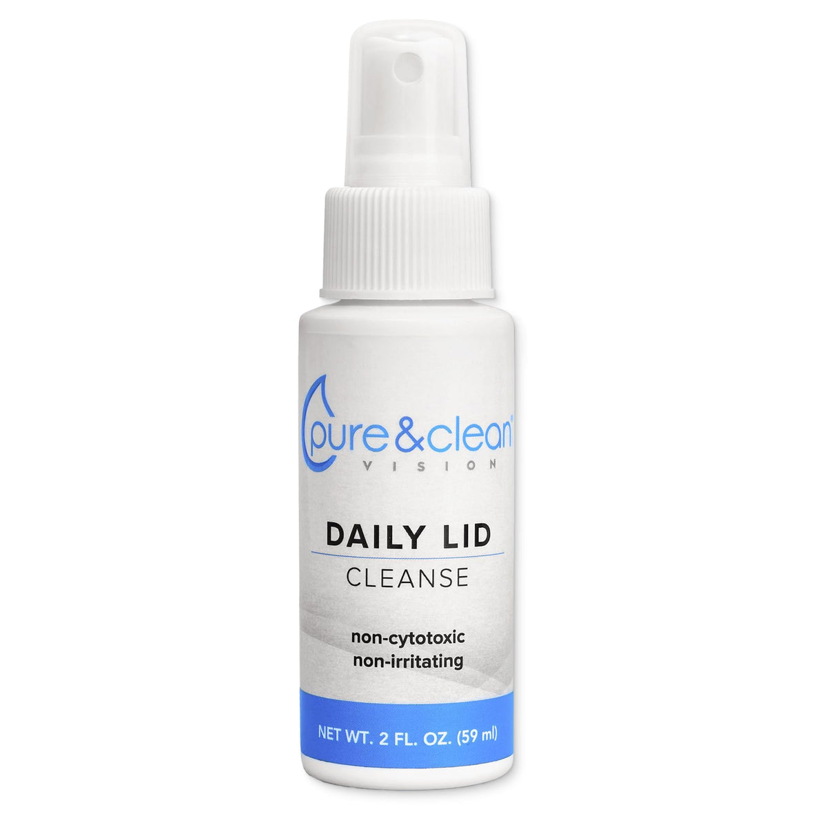 Pure & Clean Daily Lid Cleanse Spray bottle shown for gentle eyelid cleansing.