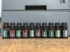 Pure Daily Care assorted oils ready for custom blends.