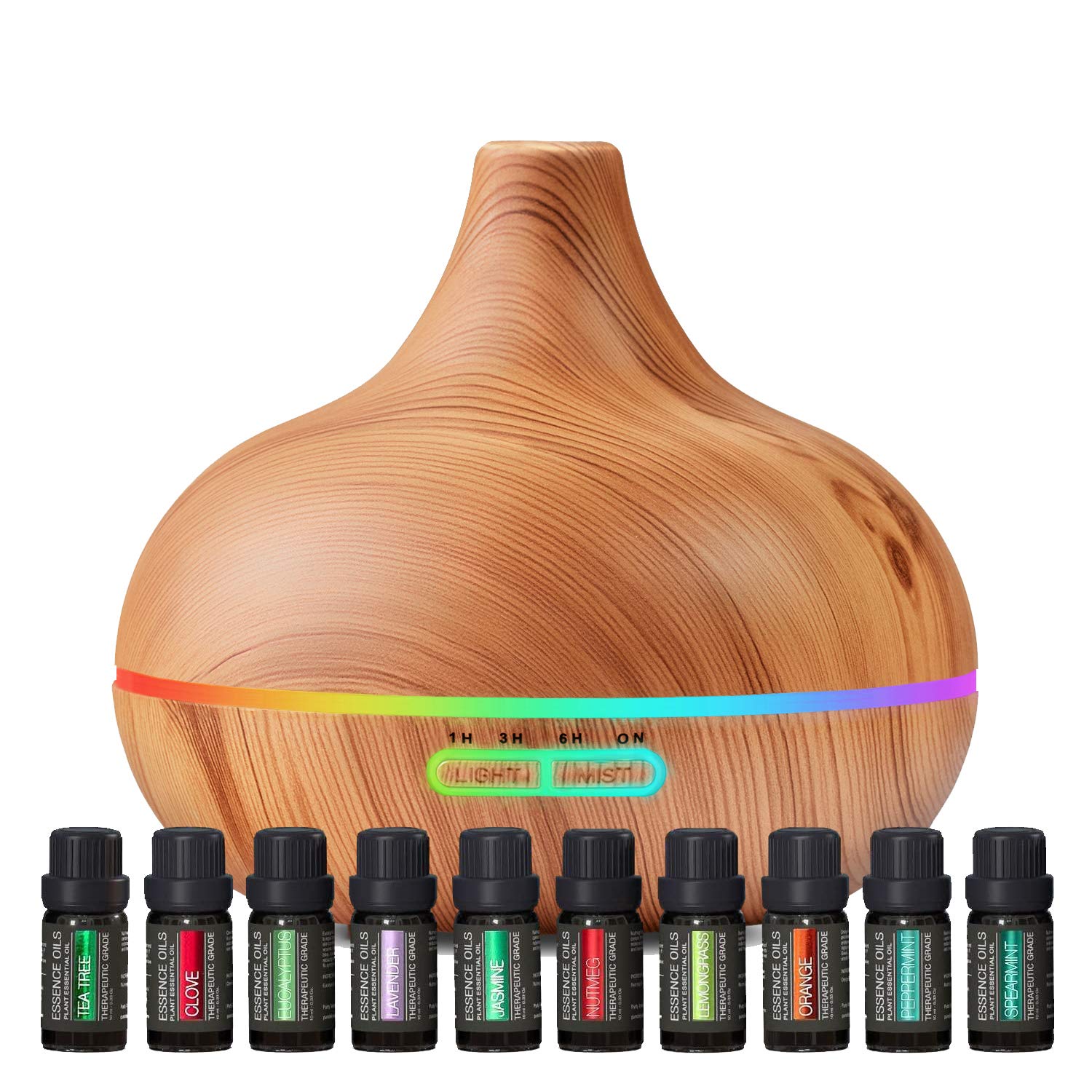 Pure Daily Care diffuser close-up, quiet ultrasonic operation for subtle aromatherapy.