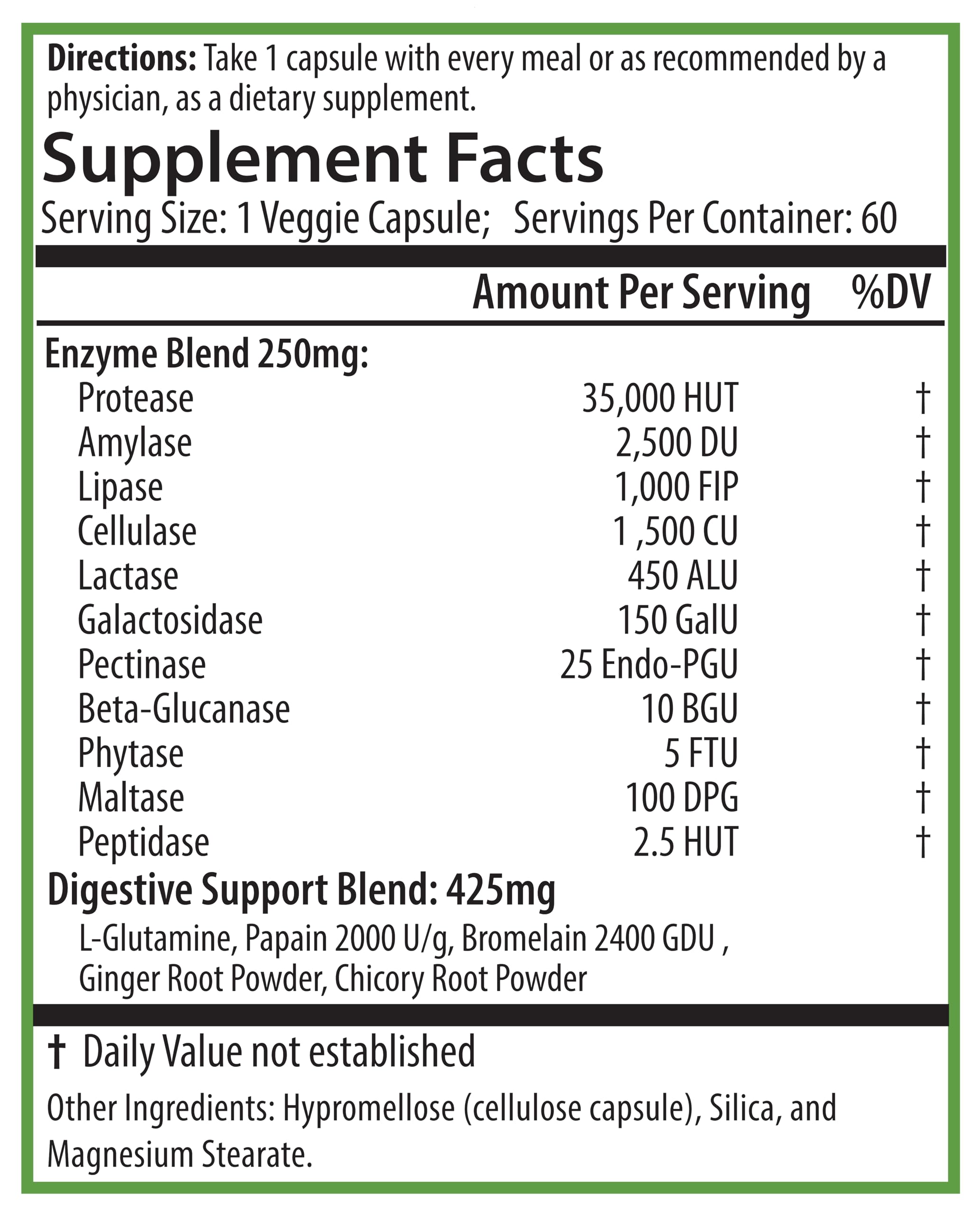 Made in USA stamp on PURE Digestive Enzymes+ packaging.