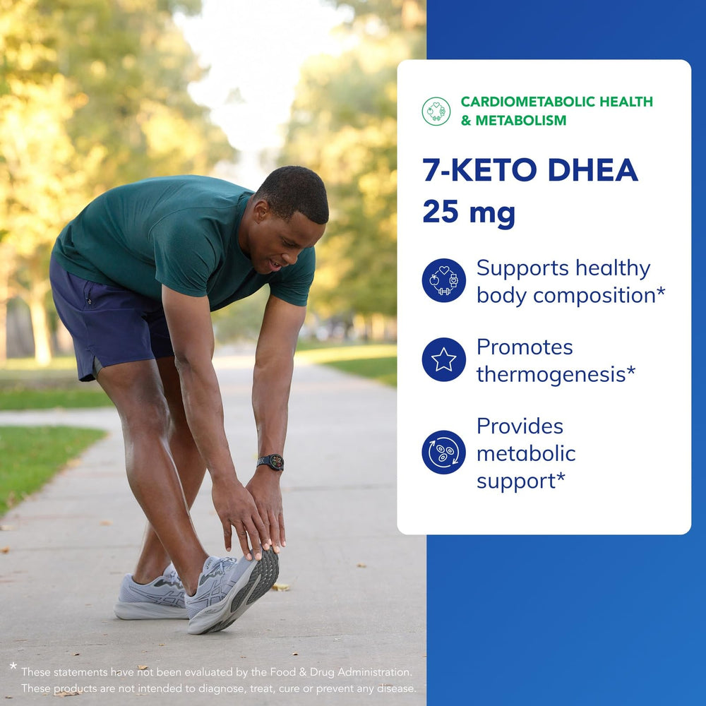 Pure Encapsulations 7-Keto DHEA 25 mg capsules closeup.