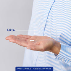 7-Keto DHEA capsules in hand, convenient daily supplement from Pure Encapsulations.