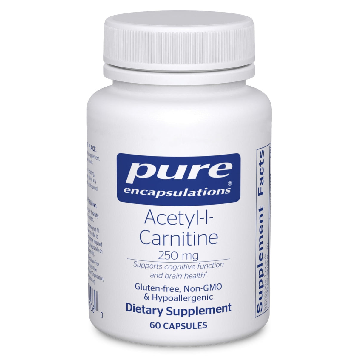 Pure Encapsulations Acetyl-L-Carnitine 250 mg bottle signals a science-backed memory support option