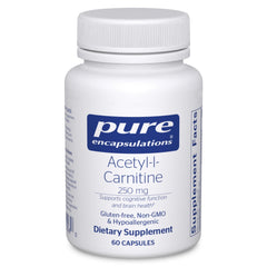 Pure Encapsulations Acetyl-L-Carnitine 250 mg bottle signals a science-backed memory support option