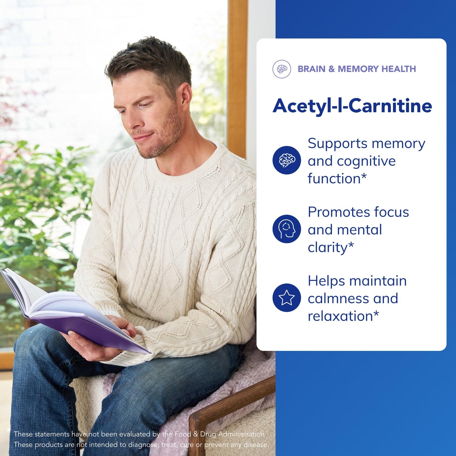 Pure Encapsulations Acetyl-L-Carnitine 250 mg label highlights vegan, gluten-free, non-GMO formula