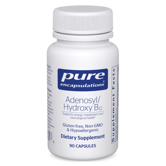 Pure Encapsulations Adenosyl/Hydroxy B12 bottle for energy metabolism support