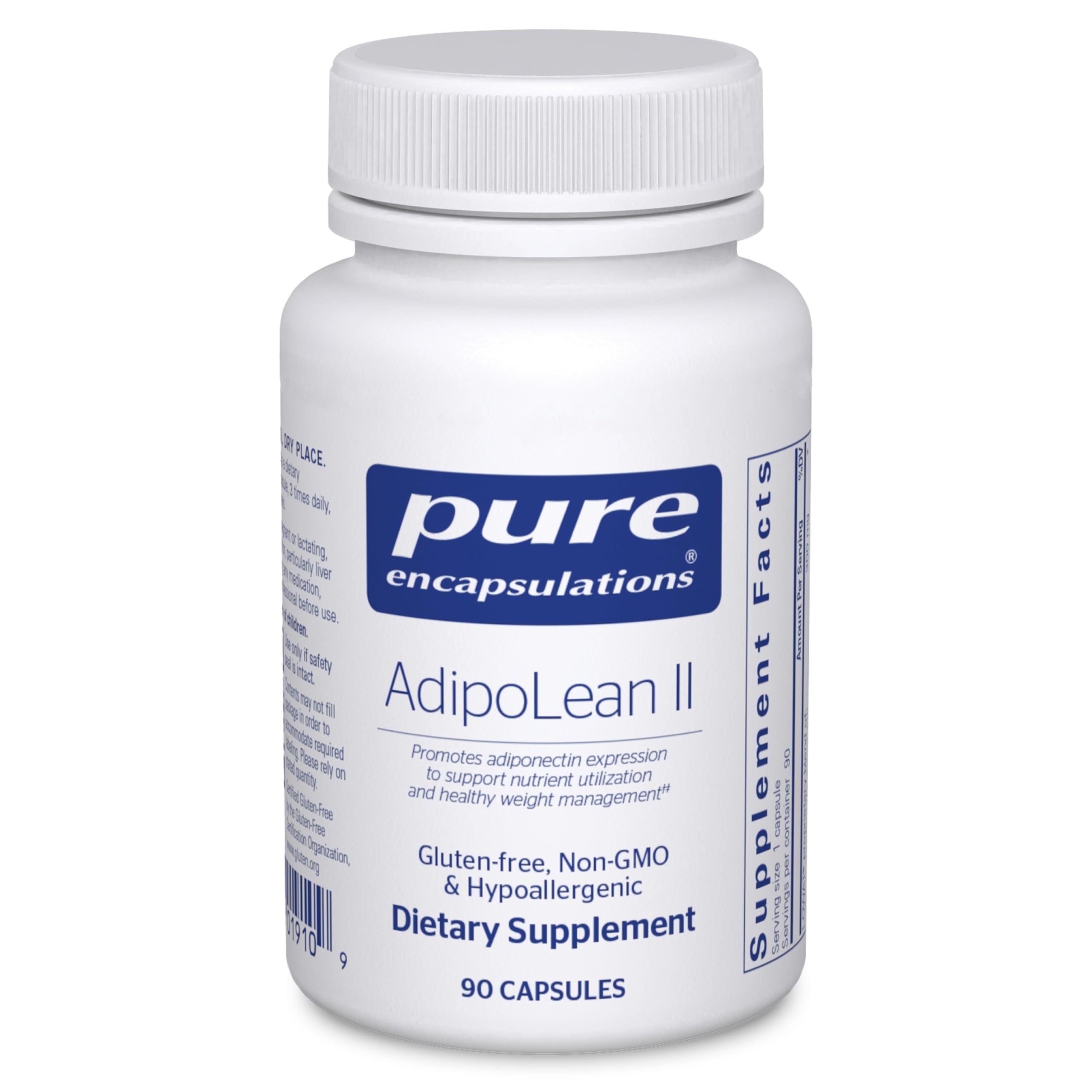 Pure Encapsulations AdipoLean II abdominal silhouette promotes balanced waistline support.