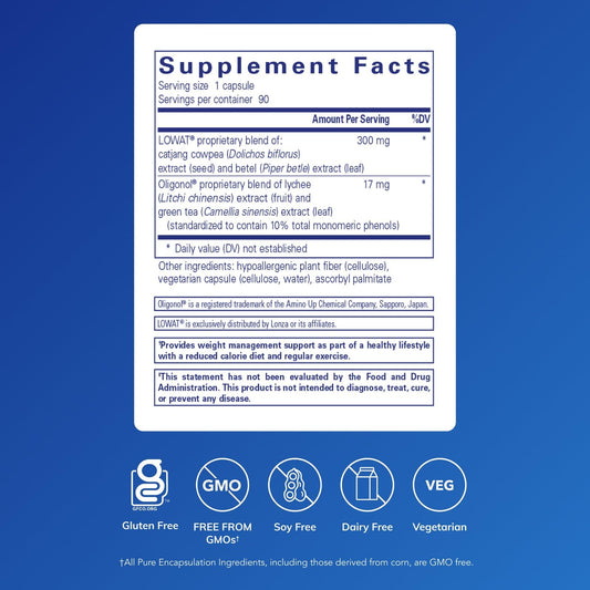 Pure Encapsulations AdipoLean II lipid metabolism concept highlights daily energy balance.