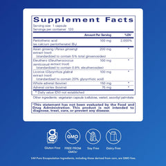 Pure Encapsulations ADR Formula bottle back label with ingredients details for hypoallergenic use