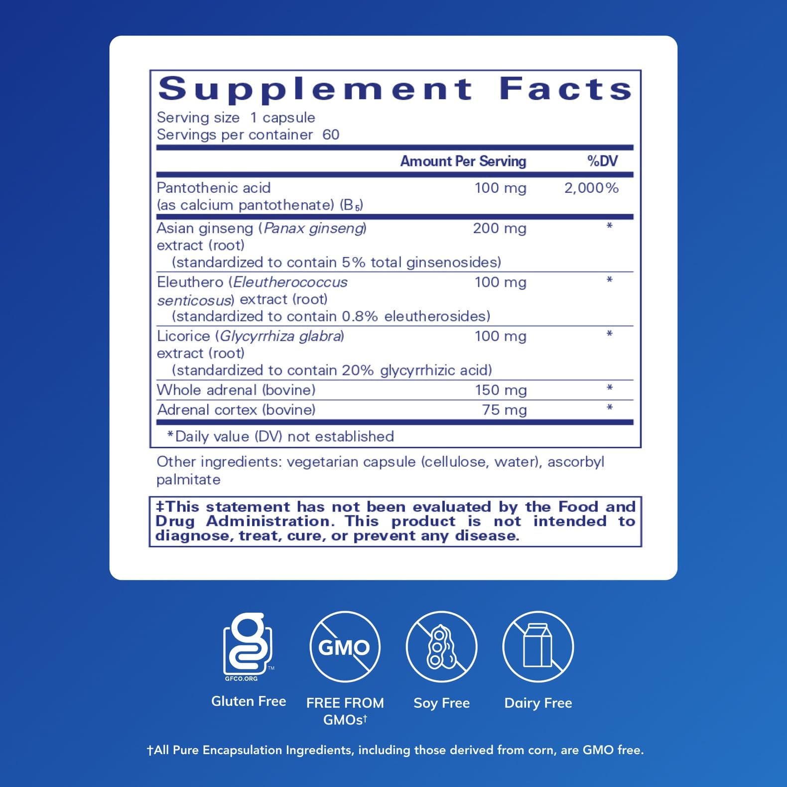Pure Encapsulations ADR Formula capsules closeup demonstrates easy-to-swallow design for everyday use