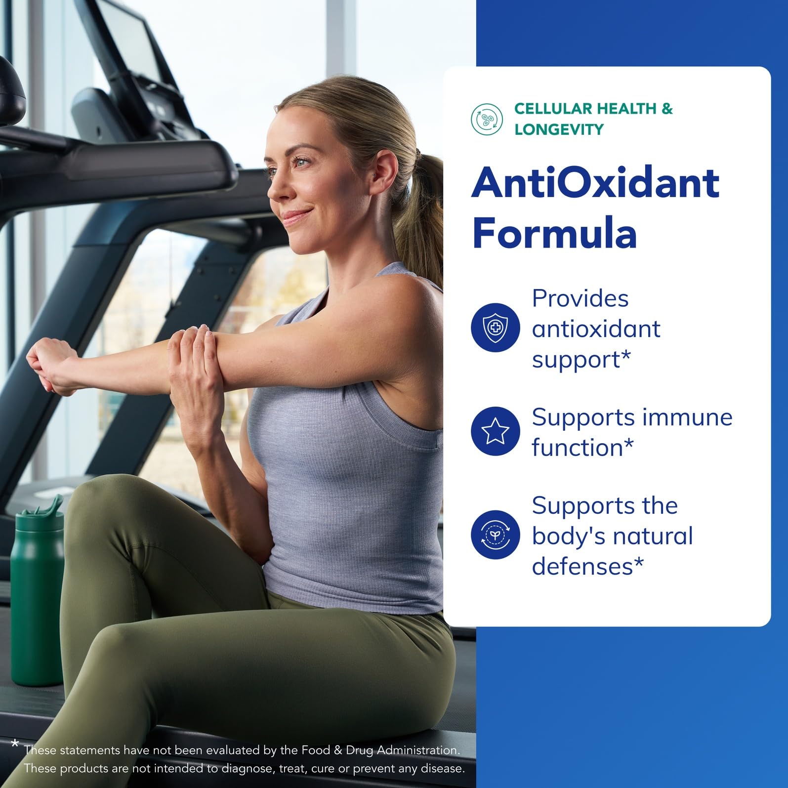 AntiOxidant Formula label highlights essential vitamins and minerals for nutritional balance.