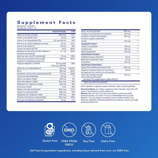Pure Encapsulations Athletic Nutrients capsules closeup highlights premium ingredients.