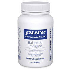 Pure Encapsulations Balanced Immune bottle front view highlighting immune support.