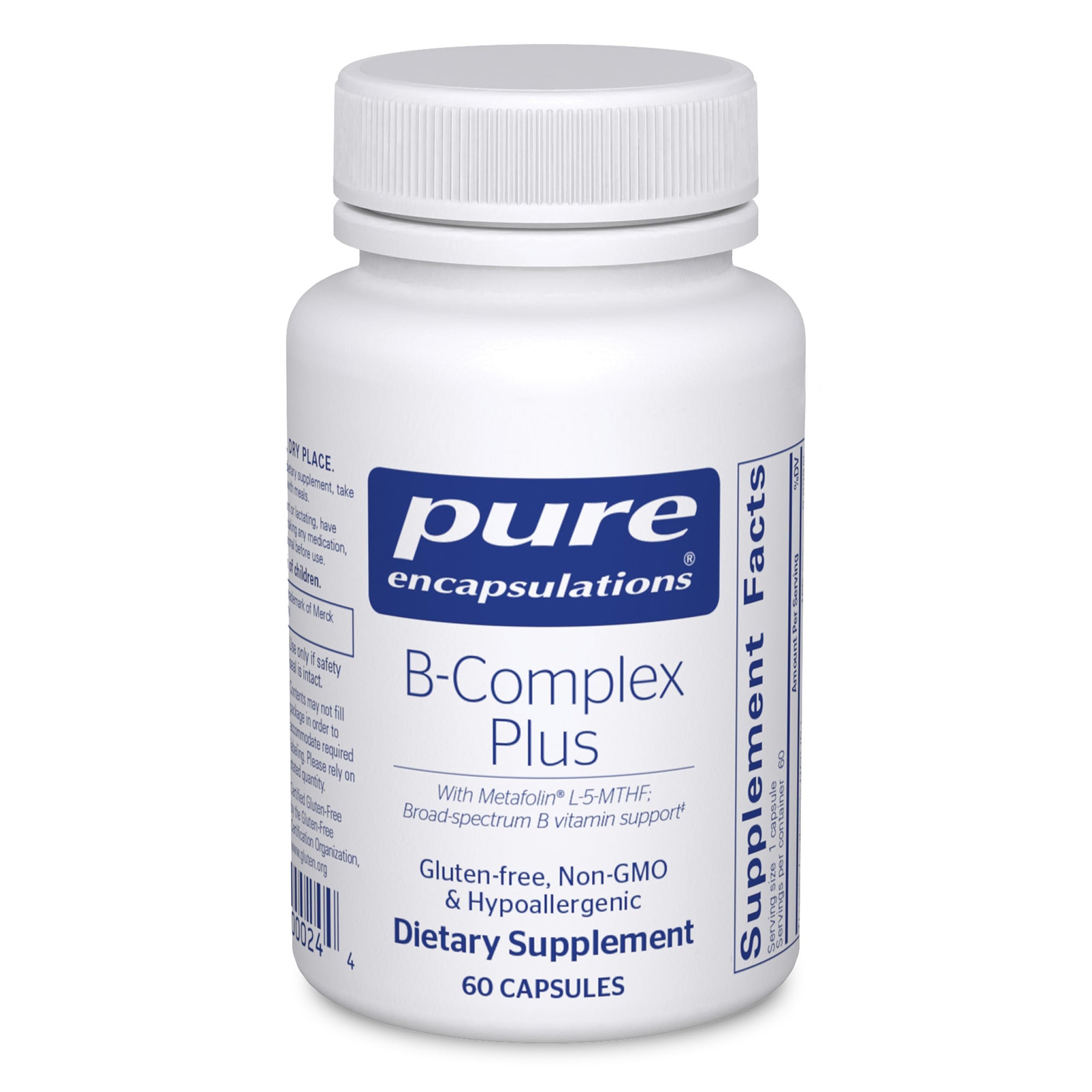 Pure Encapsulations B-Complex Plus capsules support nervous system energy and daily vitality