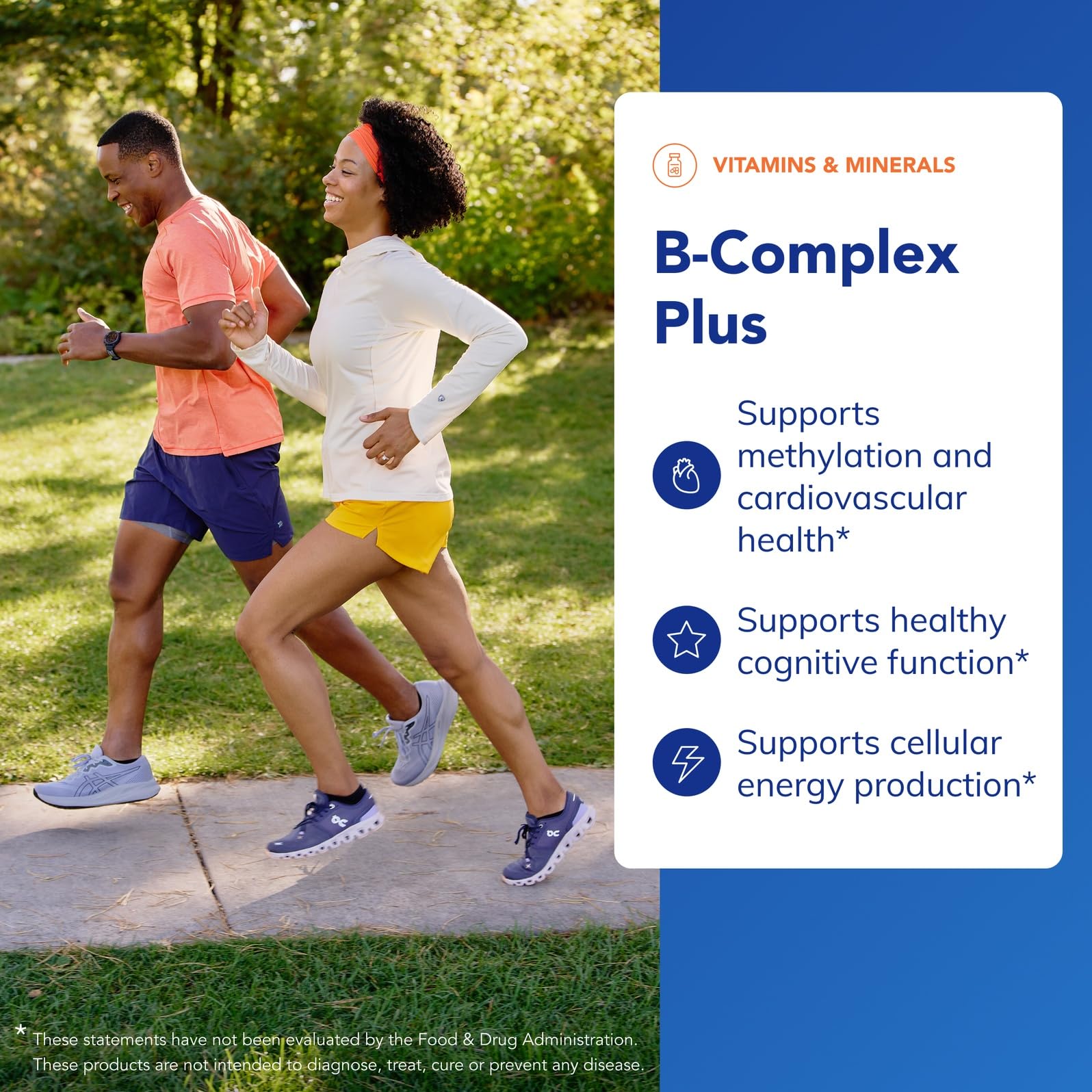 Closeup of label on Pure Encapsulations B-Complex Plus with key ingredients
