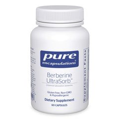 Pure Encapsulations Berberine UltraSorb bottle shows enhanced absorption.