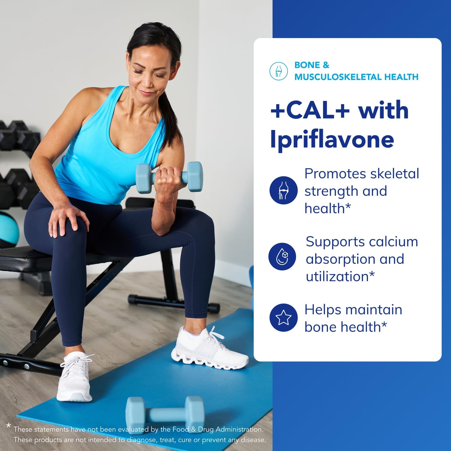 Pure Encapsulations +Cal+ with Ipriflavon label detail showing ingredients.