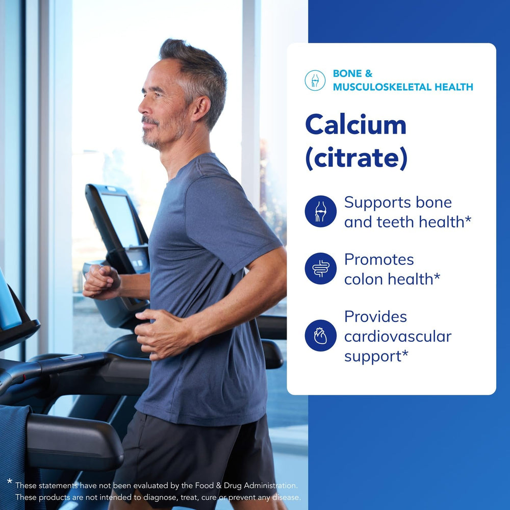 Pure Encapsulations Calcium (Citrate) capsules in hand show convenient daily intake.