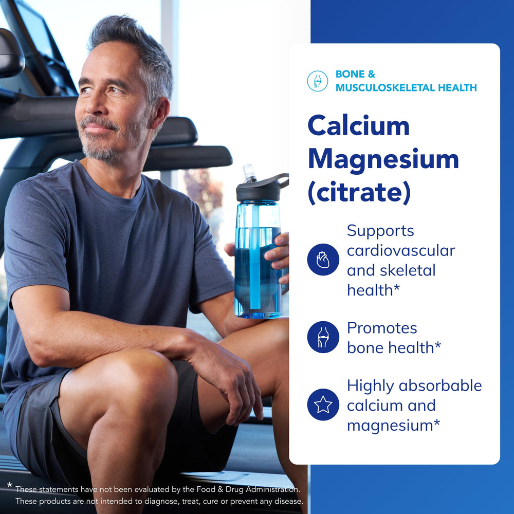 Pure Encapsulations Calcium Magnesium Citrate label highlights vegan, non-GMO formulation
