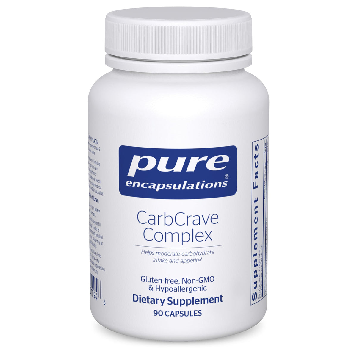 Pure Encapsulations CarbCrave Complex bottle and pour for easy dosing.