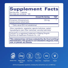 Close-up of Cinnamon WS capsules emphasizing pure, high-quality ingredients for daily wellness