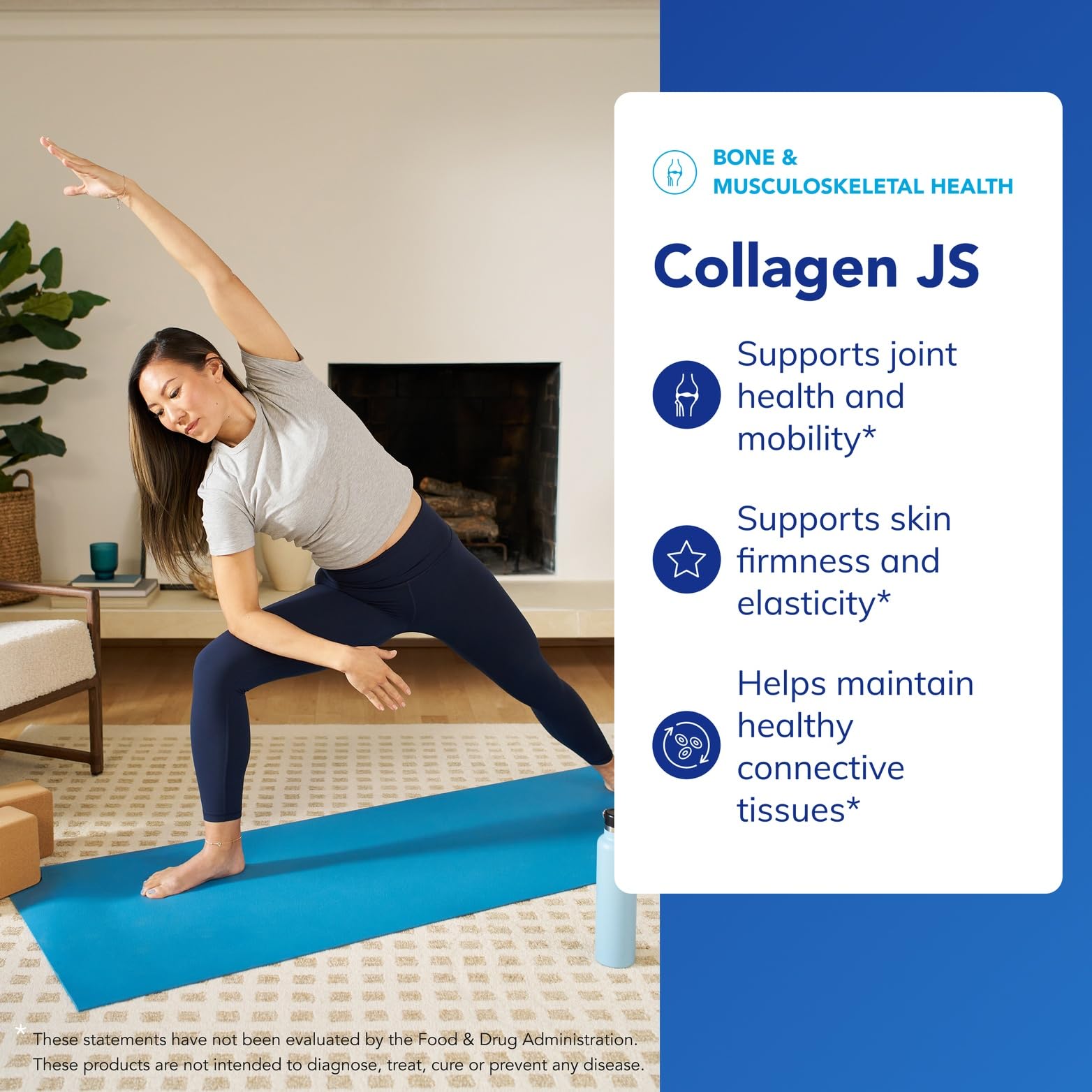 Pouring Collagen JS capsules into hand for daily use