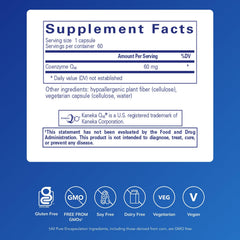 Pure Encapsulations CoQ10 capsules for easy daily supplementation and energy support.