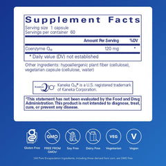 Pure Encapsulations CoQ10 capsules illustrating cellular energy and antioxidant support.