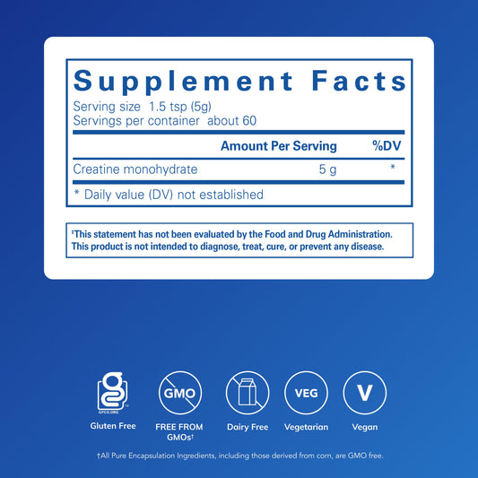 Measuring scoop dispensing creatine powder for consistent dosing.