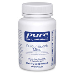 Pure Encapsulations CurcumaSorb Mind bottle promoting memory and focus.