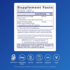 Pure Encapsulations Curcumin 500 capsules, ready for a wellness routine with Bioperine.