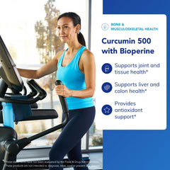 Pure Encapsulations Curcumin 500 label closeup highlighting turmeric and Bioperine details.