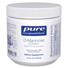 Pure Encapsulations D-Mannose Powder bottle showing compact bladder health support packaging.